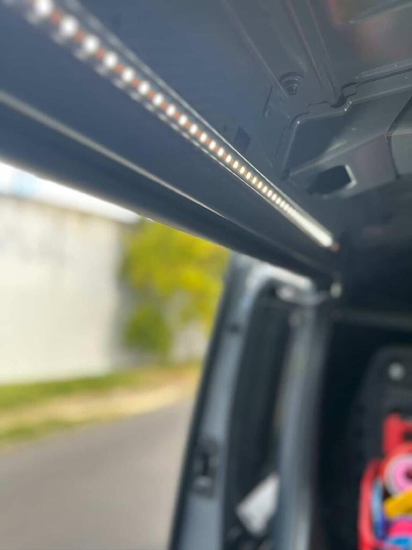 Locklite LED strip lighting a canopy