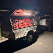 Ute and trailer lit up by Locklite